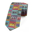 thumbnail image 1 of Retro Necktie, Audio Cassettes in Squares, Dress Tie, 3.7", Multicolor, by Ambesonne, 1 of 3