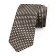 thumbnail image 1 of Retro Necktie, Halftone Inspired Polka Dots, Dress Tie, 3.7", Dark Taupe and Champagne, by Ambesonne, 1 of 3