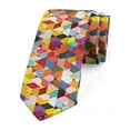 thumbnail image 1 of Retro Necktie, Lively Triangular Scenery, Dress Tie, 3.7", Multicolor, by Ambesonne, 1 of 3