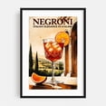 thumbnail image 1 of Retro Negroni Art: Timeless Tuscan Charm - Tuscany Italy Illustration Cocktail Vintage Poster Fruit Travel Poster Bar Kitchen Decor Black Framed Wall Art Print 16 x 24 inches, 1 of 8