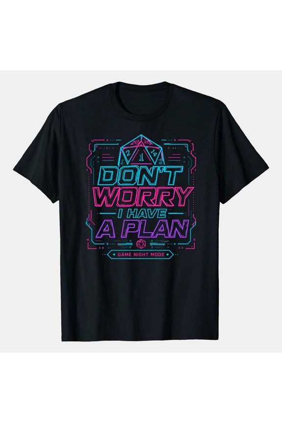 Retro Neon Game Night RPG Gamer T-Shirt Funny Dice Tabletop Role Playing Glow Style Tee