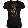 thumbnail image 1 of Retro Neon Sign Arcade Birthday 1978 Juniors Soft T Shirt Black X-LG, 1 of 1