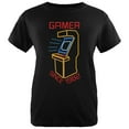 thumbnail image 1 of Retro Neon Sign Arcade Birthday 1982 Womens T Shirt Black 2XL, 1 of 1