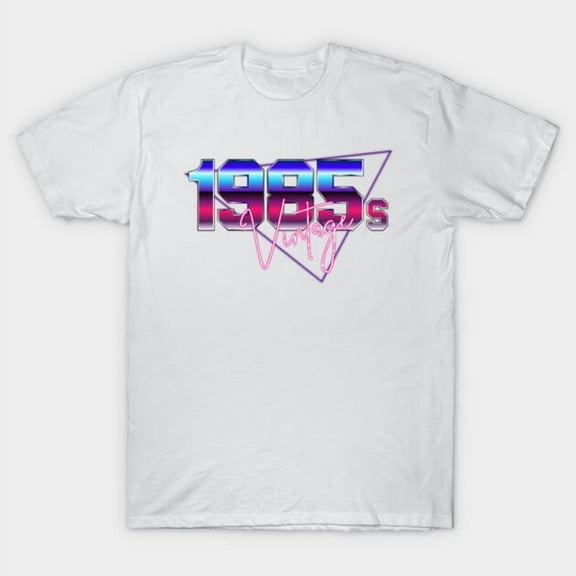 Retro Neon Vintage Eighties Throwback Style Triangle Graphic Unisex T-Shirt, up to size 5XL