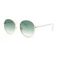 thumbnail image 1 of Retro Nerdy Round Thick Metal Rim Fashion Sunglasses Gold - Green, 1 of 4