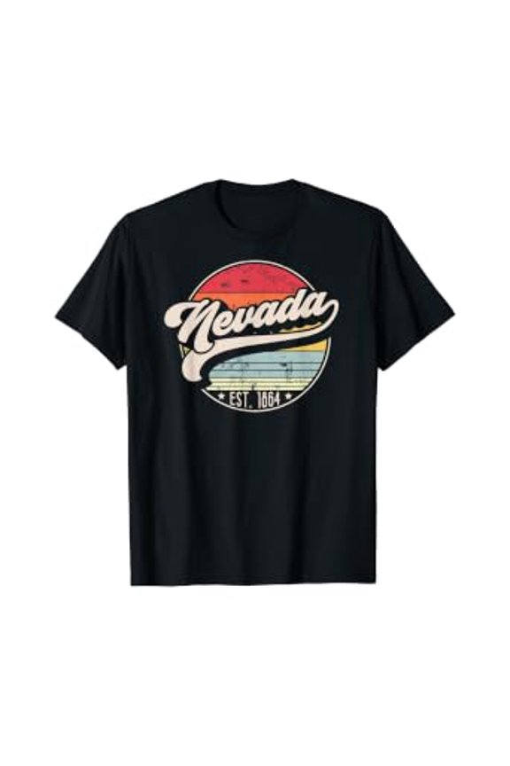 Retro Nevada Home State NV Cool 70s Style Sunset Gift T-Shirt, Unisex T-Shirt