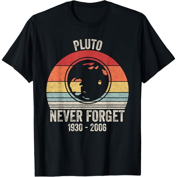 Retro Never Forget Pluto Shirt Vintage Space Science T-Shirt