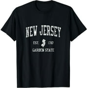Retro New Jersey NJ T Shirt Vintage Sports Tee Design