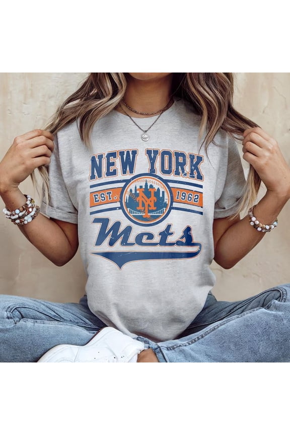 Retro New York M.ets EST.1962 Shirt, Baseball Fan Shirt Men’s And Women’s Graphic Tee 100% Cotton by TBun, Full Sizes S-5XL