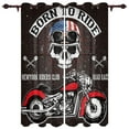 thumbnail image 1 of Retro New York Motorcycle Window Curtain For Living Room Bedroom Home Decor Kitchen For Window Drapes, 1 of 6