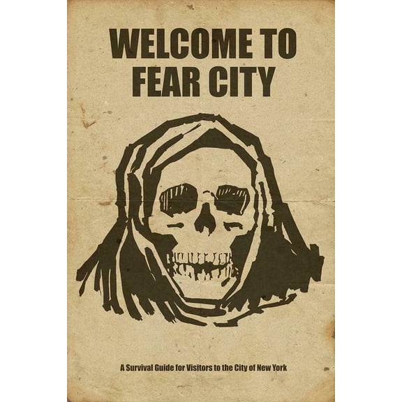 Retro New York Welcome to Fear City Metal Wall Sign 12x8 Inch