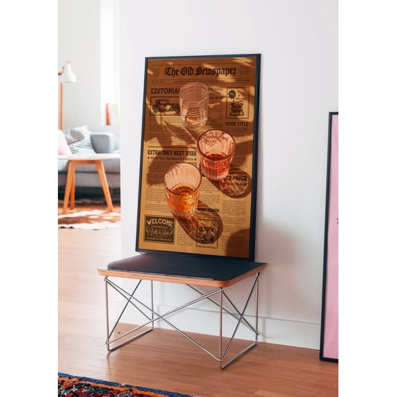 Retro Newspaper 70s Style Trippy Poster Unframed Paper Print