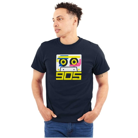 Retro Nineties Colorful Cassette Tape Men's Graphic T Shirt Tees Brisco Brands X