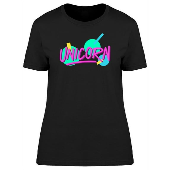 Retro Nineties Unicorn Doodle Quote T-Shirt Women -Image by Shutterstock, Female XX-Large