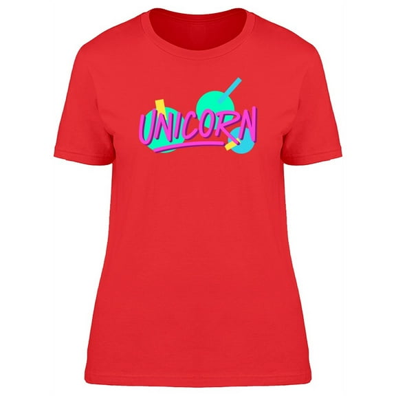 Retro Nineties Unicorn Doodle Quote T-Shirt Women -Image by Shutterstock, Female XX-Large