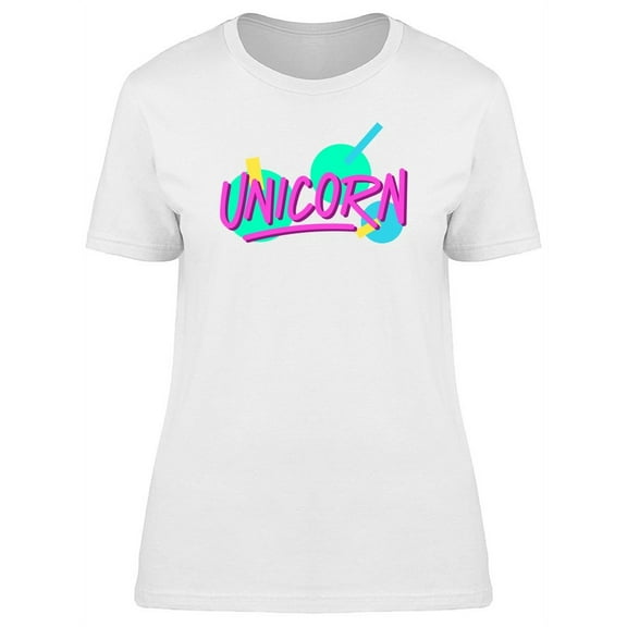 Retro Nineties Unicorn Doodle Quote T-Shirt Women -Image by Shutterstock, Female x-Large