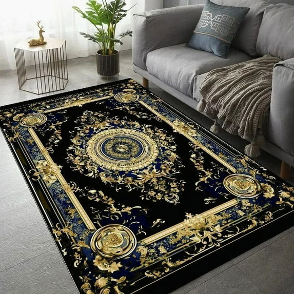 Retro Nordic carpets for living room High-end Gorgeous Rugs Decoration Bedroom Rug Anti-slip Washable Floor Covering Mats tapete