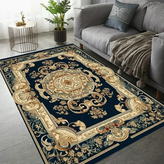 Retro Nordic carpets for living room High-end Gorgeous Rugs Decoration Bedroom Rug Anti-slip Washable Floor Covering Mats tapete