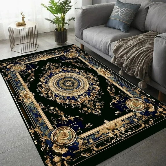 Retro Nordic carpets for living room High-end Gorgeous Rugs Decoration Bedroom Rug Anti-slip Washable Floor Covering Mats tapete