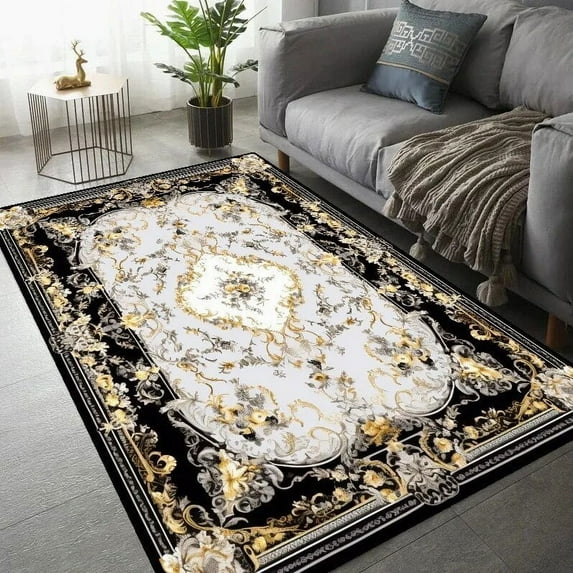 Retro Nordic carpets for living room High-end Gorgeous Rugs Decoration Bedroom Rug Anti-slip Washable Floor Covering Mats tapete