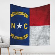 Retro North-Carolina Flag Tapestries Wall Hanging Tapestry For Bedroom Dorm Decor59"X59"