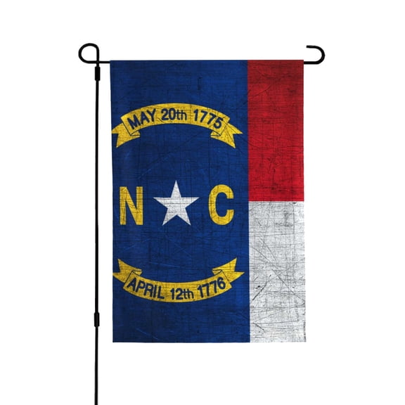 Retro North-Carolina Flag Welcome Large House Flag Vertical Double Sided 28x40 Inches Yard Porch Outdoor Decor