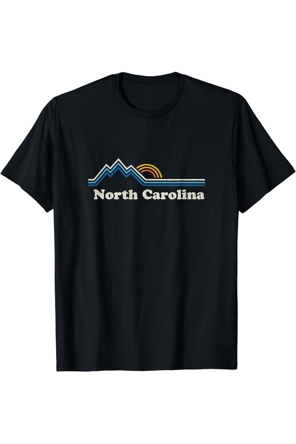Retro North Carolina NC T Shirt Vintage Mountains Tee