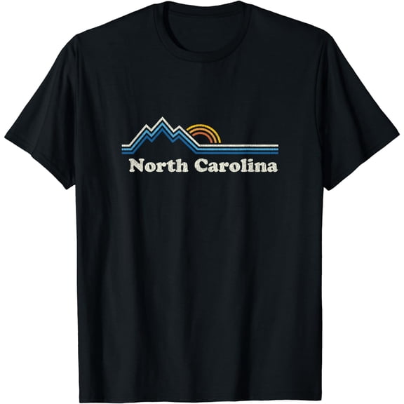 Retro North Carolina NC T Shirt Vintage Mountains Tee