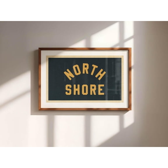 Retro North Shore Print: Massachusetts Poster, Cabin Wall Art, United States Decor, Unframed Paper Poster 11x14in