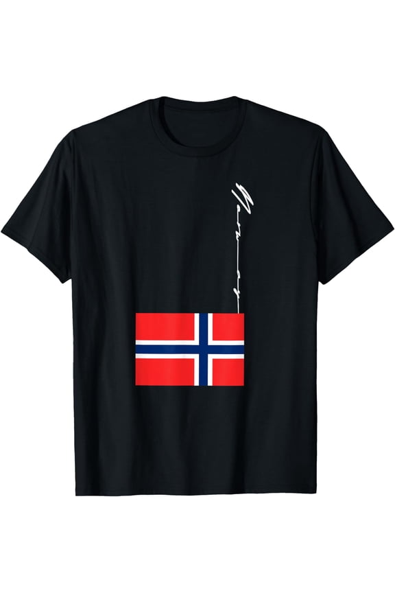 Retro Norway Signature Flag Pole T-Shirt
