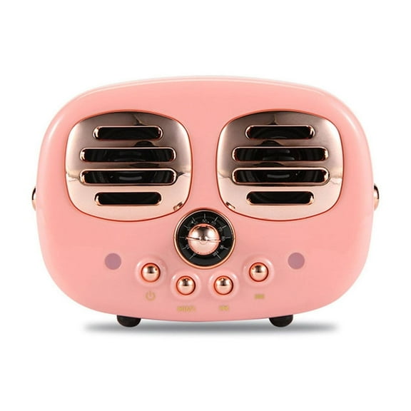 Retro Nostalgic 3D Bluetooth Radio Speaker Wireless Bass Box USB FM ,Easy to Install