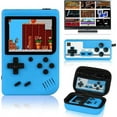 Retro Nostalgic Mini Game Console Double 400 In 1 Blue + Storage Box Retro Video Game Childhood