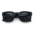 thumbnail image 1 of Retro Nostalgic Thick Bubble Plastic Frame Retro Horn Rim Sunglasses All Black, 1 of 7