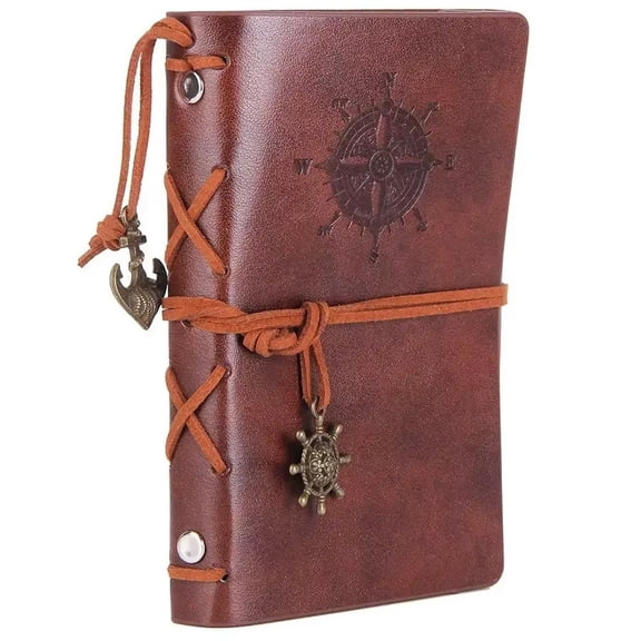 Retro Notebooks & Journals Agenda Binder Sketch Book Leather Soft Cover 14x10cm Replaceable Kraft Paper Inner Korean Stationery