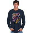 thumbnail image 1 of Retro Nuthin but Speed Racecar Sport Plus Size Long Sleeve Graphic Tee Shirt Brisco Brands 2X, 1 of 3