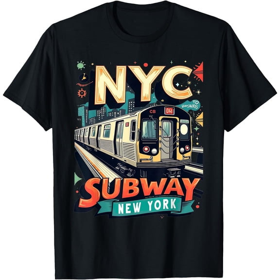 Retro Nyc Subway Train - Urban City Vibes Design T-Shirt, Unisex T-Shirt