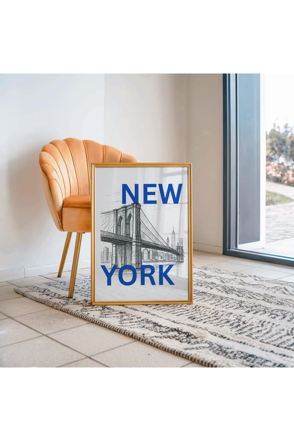 Retro Nyc Travel New York City Wall Art Poster Design1 Poster, Unframed Size 8x12