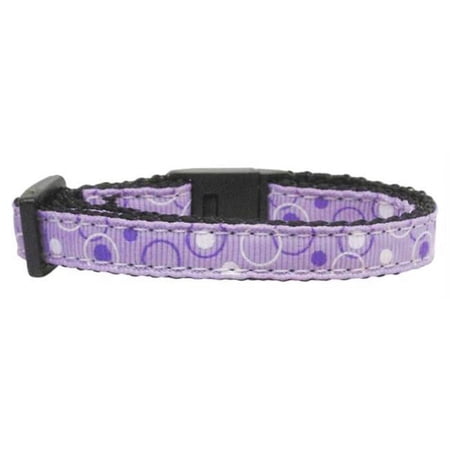 Retro Nylon Ribbon Collar Lavender Cat Safety