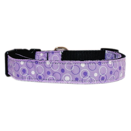 Retro Nylon Ribbon Collar Lavender XS