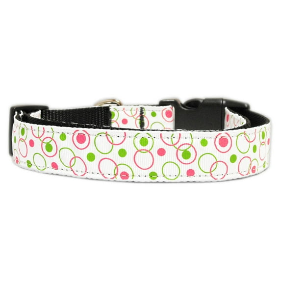 Retro Nylon Ribbon Collar White Medium