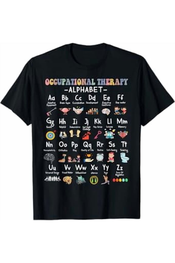 Retro Occupational Therapy Alphabet ABCs OT Therapist T-Shirt