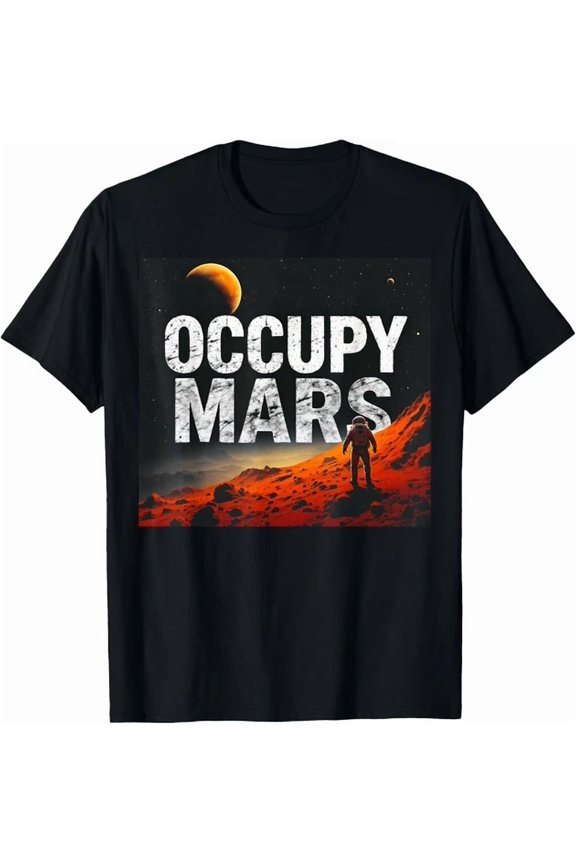 Retro Occupy Mars Space Explorer Design For Astronomy Fans T-Shirt