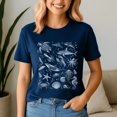 thumbnail image 1 of Retro Ocean Animal Wildlife Shark Fish Octopus Turtle Sea, Funny Shark Week Shirt, Shark Lover Summer, Beach Vacation TShirt, Ocean Animal, 1 of 5