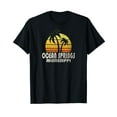 thumbnail image 1 of Retro Ocean Springs MS Beach Vacation T-Shirt Black Tee, 1 of 5
