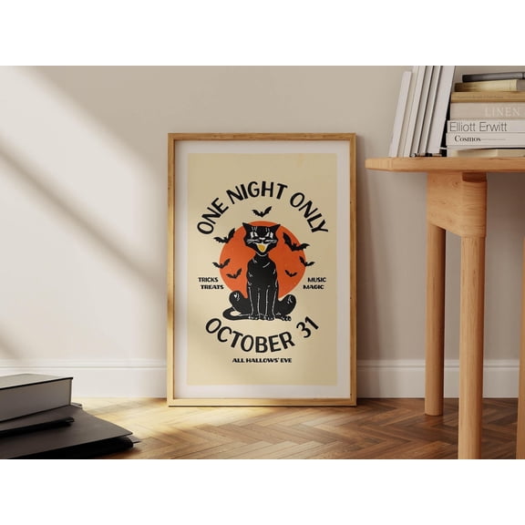 Retro October Kitchen Wall Art, Stretched Canvas Size 16x24
