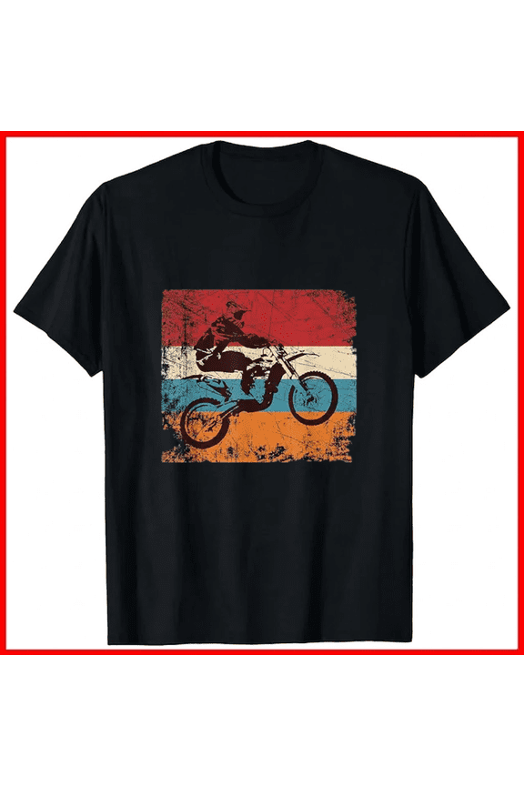 Retro Off Road Motorcycle Motocross Enduro Mud Dirt Rider Unisex T-Shirt, up to size 5XL