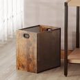 thumbnail image 1 of Retro Office Trash Can, Iron and Wood Combination Bedroom Garbage Can, Rectangular Design Wastebasket with Handle, Industrial Style Trash Can for Home Office, 4.5 Gallon (Patent Pending), 1 of 5