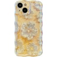 thumbnail image 1 of Retro Oil Painting Flower Floral Pattern Compatible with iPhone Case (Yellow,iPhone 15 Pro Max), 1 of 6