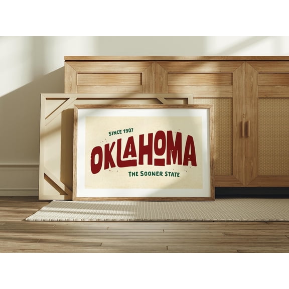 Retro Oklahoma Sooner State Poster