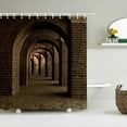 thumbnail image 1 of Retro Old Door Brick Wall Scenery Bath Curtain Waterproof Fabric Shower Curtains Vintage Style Bathtub Screen for Bathroom Decor, 1 of 5